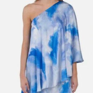 NWT | Aidan Mattox One Shoulder Satin Cocktail Dress
